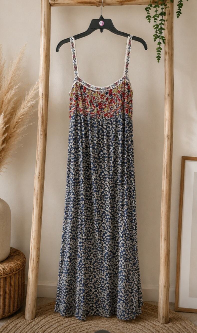 Natural Life Floral Boho Maxi Dress S